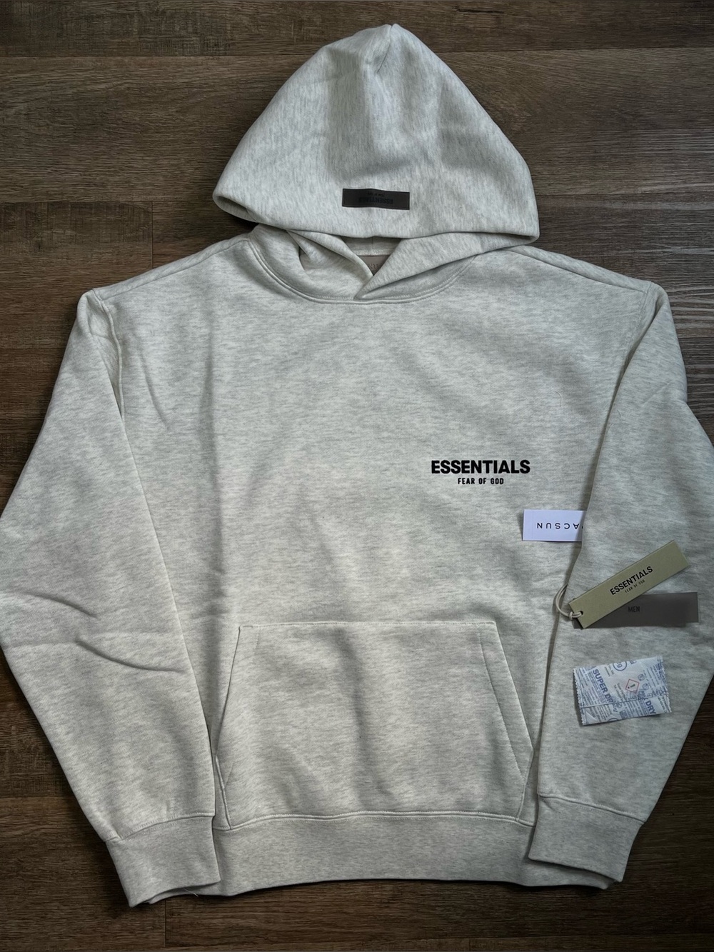 Essentials Fear Of God Light Oatmeal Hoodie